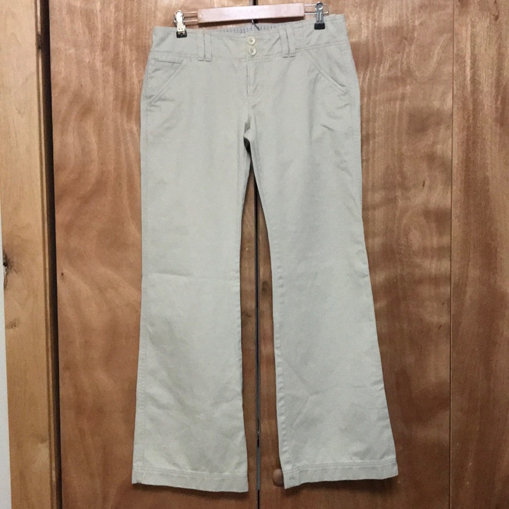 Abercrombie khaki flare leg pants